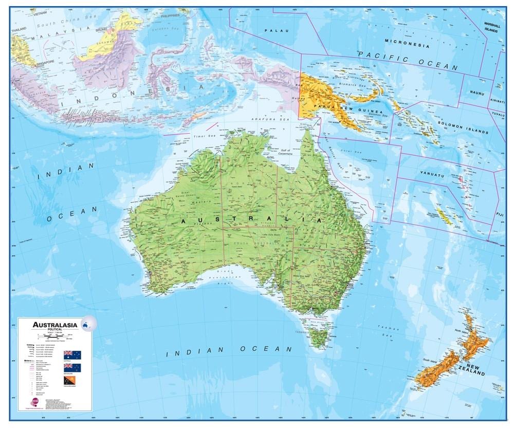 ਆਸਟਰੇਲੀਆ, new zealand ਨਕਸ਼ਾ