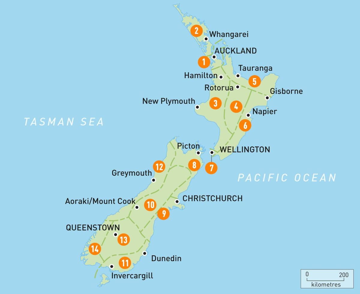 ਨਕਸ਼ਾ ਦੇ ਦੱਖਣੀ ਟਾਪੂ new zealand ਕਸਬੇ