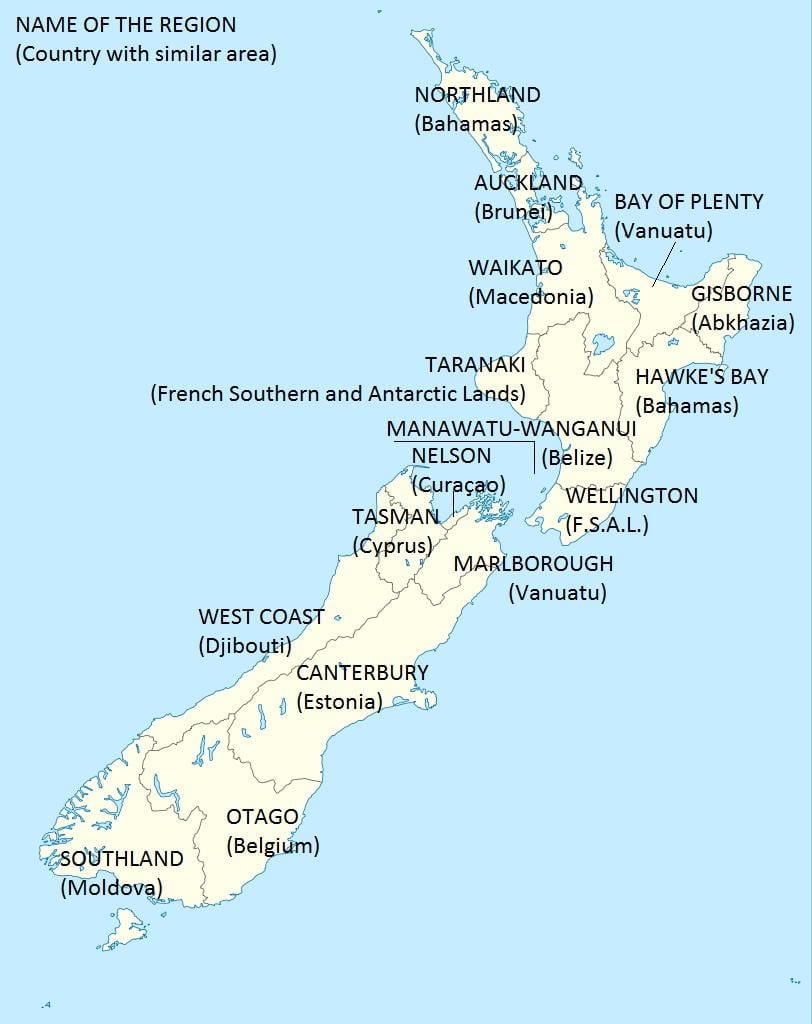 ਨਕਸ਼ਾ ਦੇ new zealand ਅਤੇ ਆਲੇ-ਦੁਆਲੇ ਦੇ ਦੇਸ਼