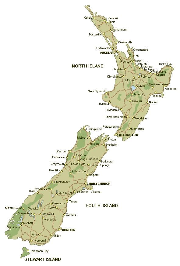 ਨਕਸ਼ਾ ਦੇ ਵੇਰਵਾ new zealand