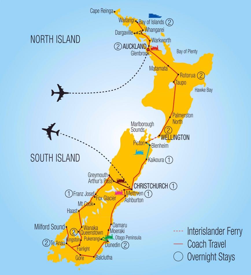 ਨਕਸ਼ਾ ਦੇ new zealand ਗੱਡੀ