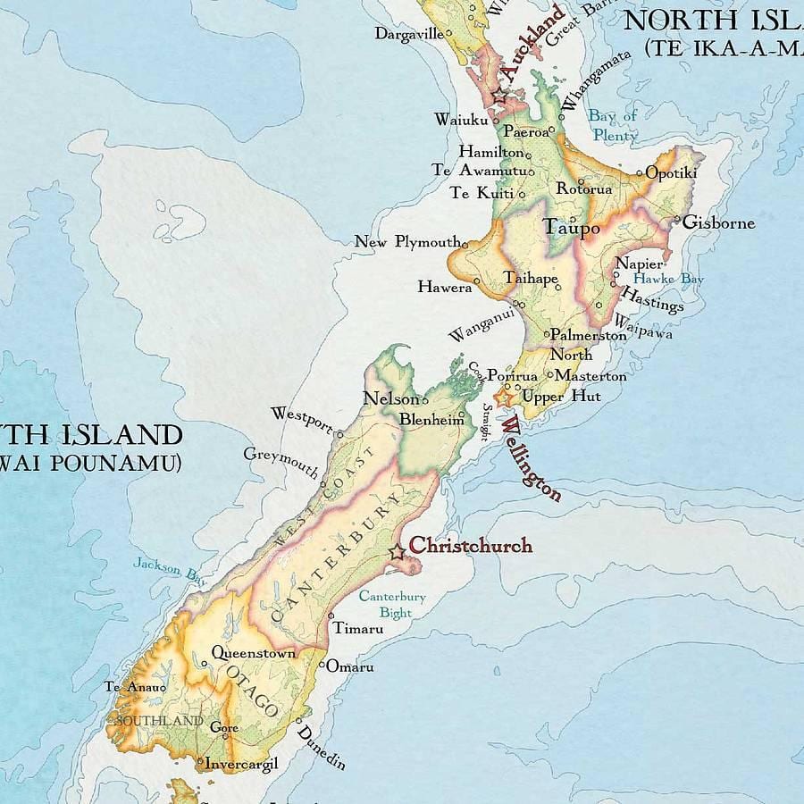 ਨਕਸ਼ਾ ਦੇ new zealand ਪ੍ਰਿੰਟ