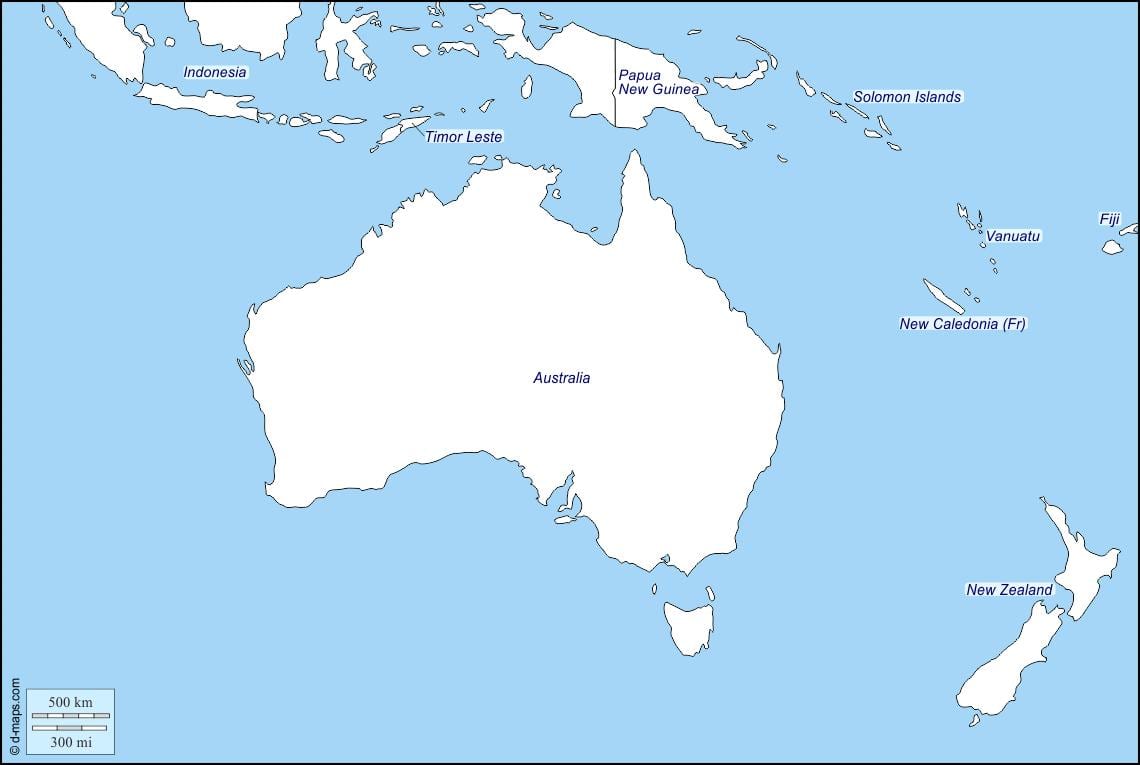 ਰੇਖਾ ਦਾ ਨਕਸ਼ਾ ਆਸਟਰੇਲੀਆ ਦੇ ਅਤੇ new zealand
