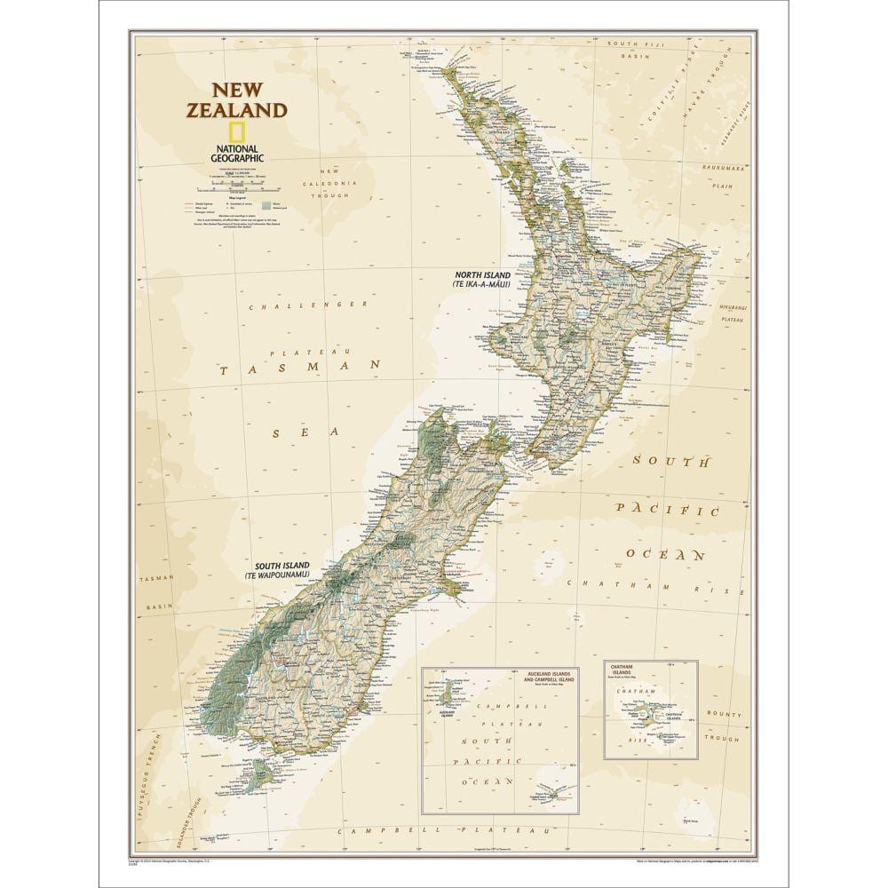 ਨੈਸ਼ਨਲ ਜੀਓਗਰਾਫਿਕ new zealand ਨਕਸ਼ਾ