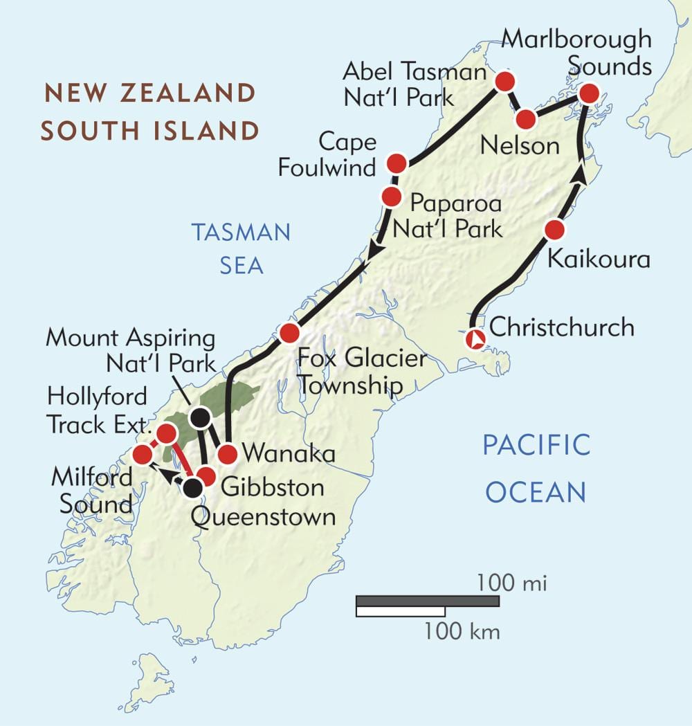 ਨਕਸ਼ਾ ਦੇ new zealand ਹਾਈਕਿੰਗ ਡਾਰ