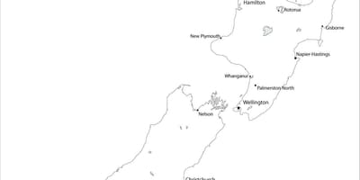 ਨਕਸ਼ਾ new zealand ਦੇ ਕਾਲੇ ਅਤੇ ਚਿੱਟੇ