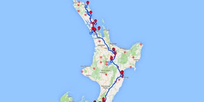 ਗੱਡੀ ਦਾ ਨਕਸ਼ਾ ਦੇ ਉੱਤਰੀ ਟਾਪੂ new zealand