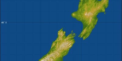 New zealand ਉਚਾਈ ਨਕਸ਼ਾ