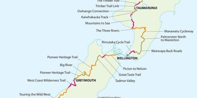 ਨਕਸ਼ਾ ਦੇ new zealand ਚੱਕਰ trail